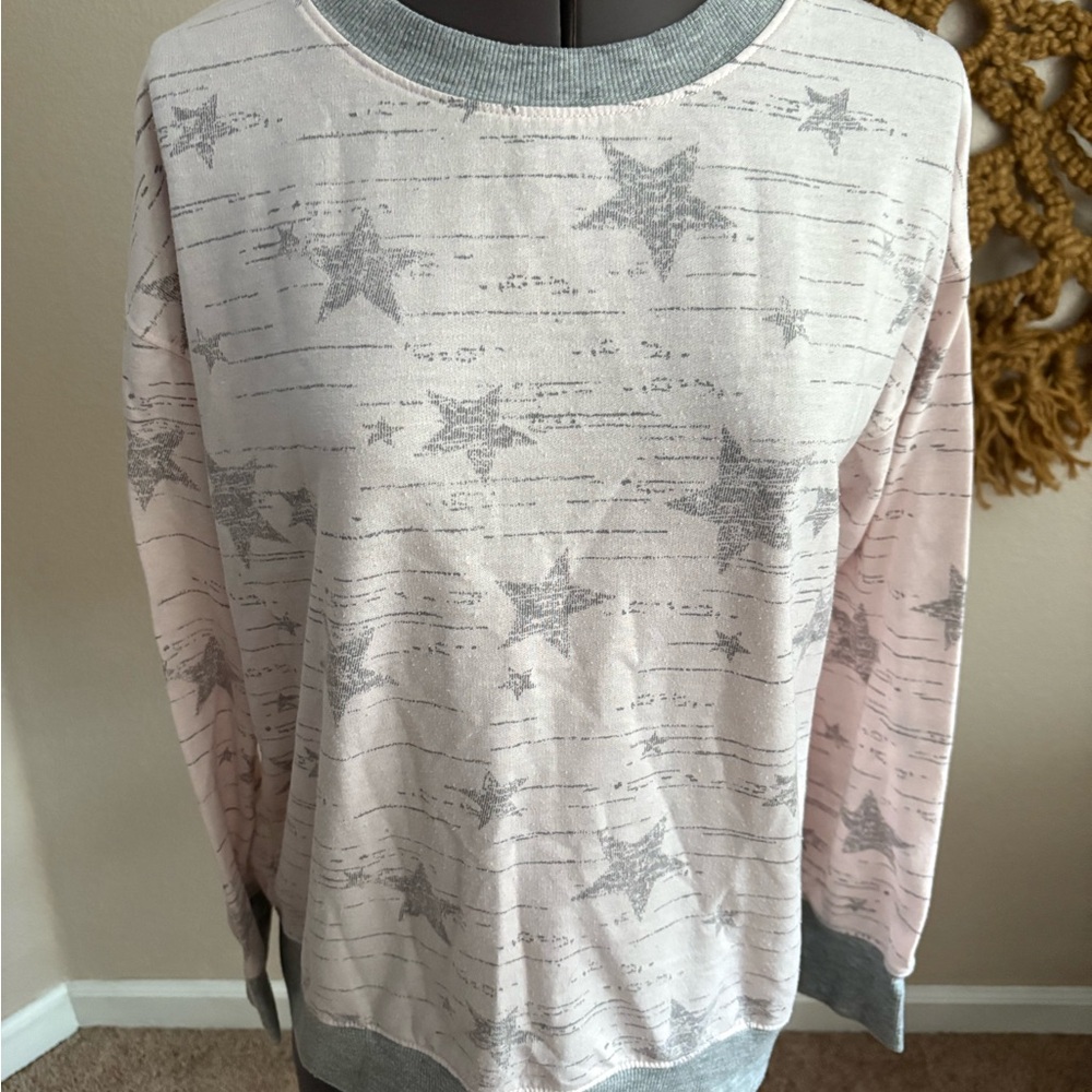 Splendid Pink and Gray Knit Top Size M